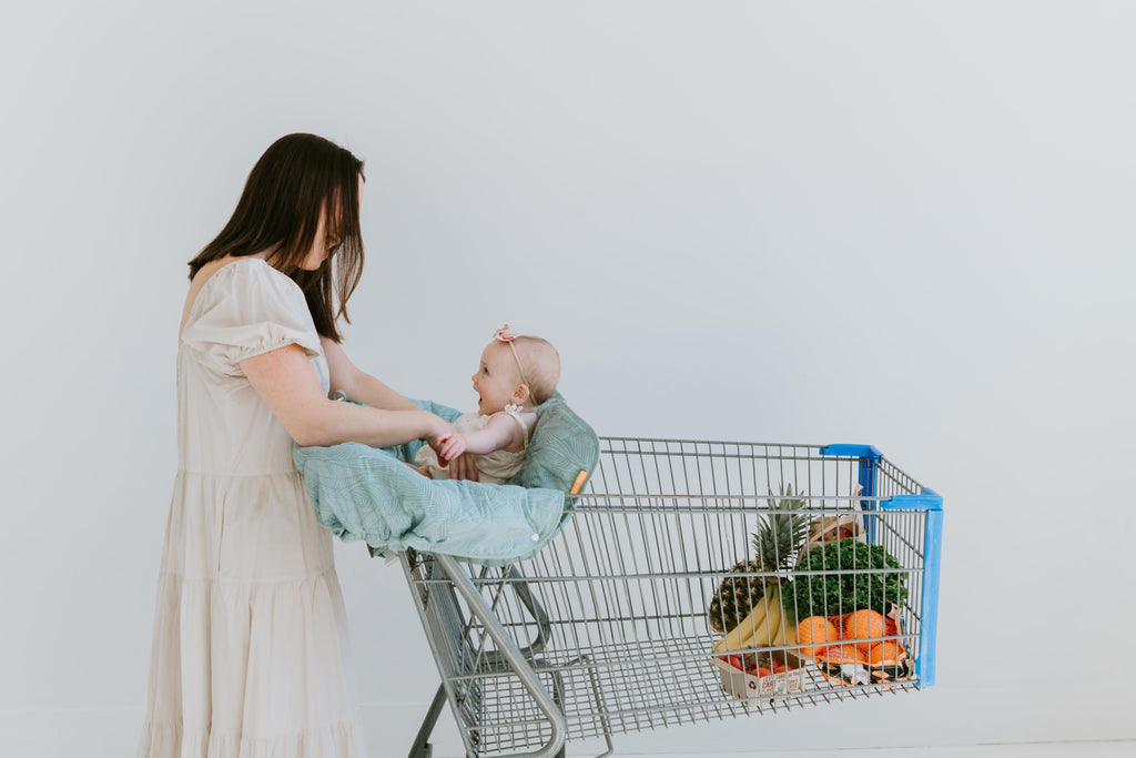Baby Shopping Cart Cover | Sage Leaves