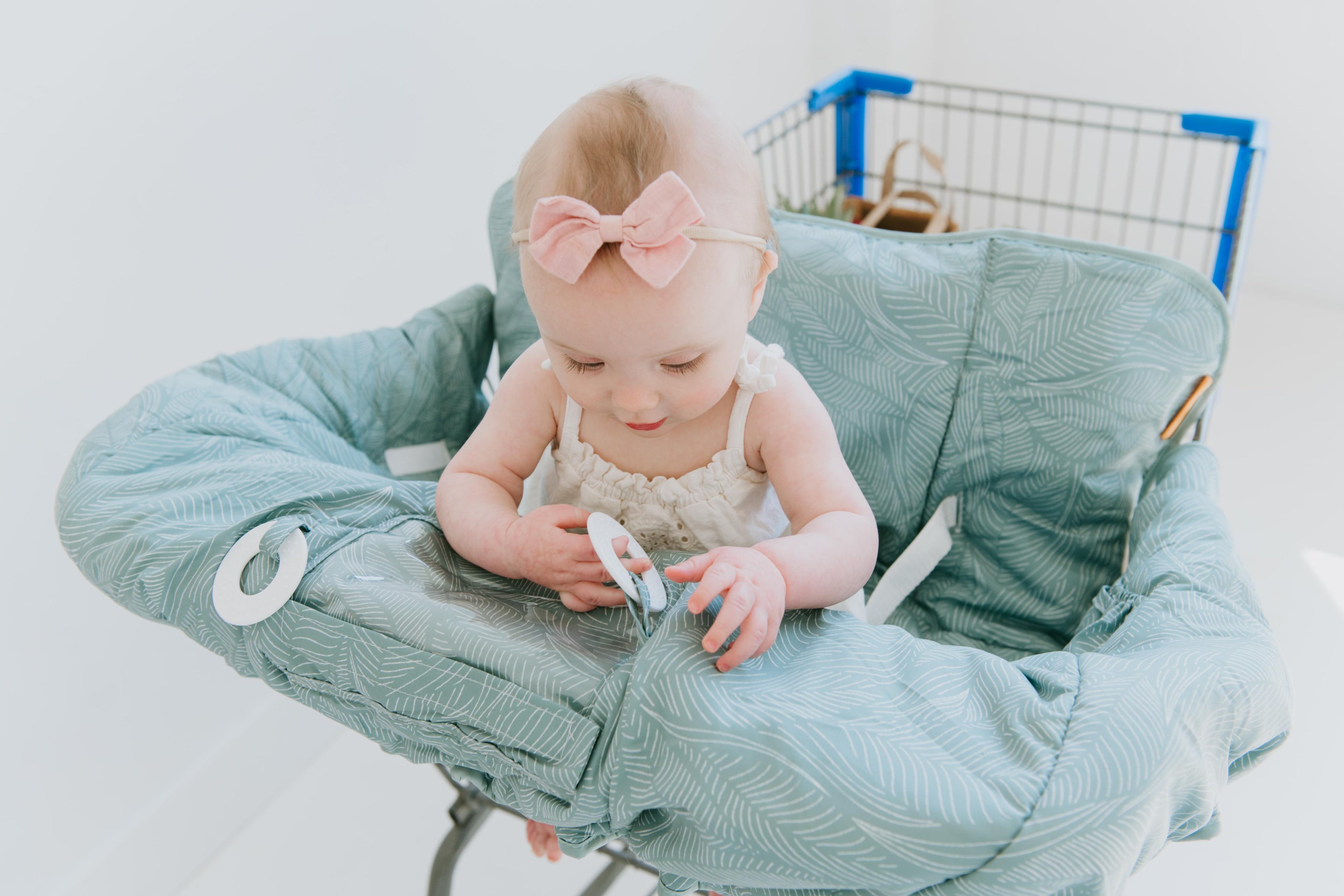 Baby Shopping Cart Cover | Sage Leaves
